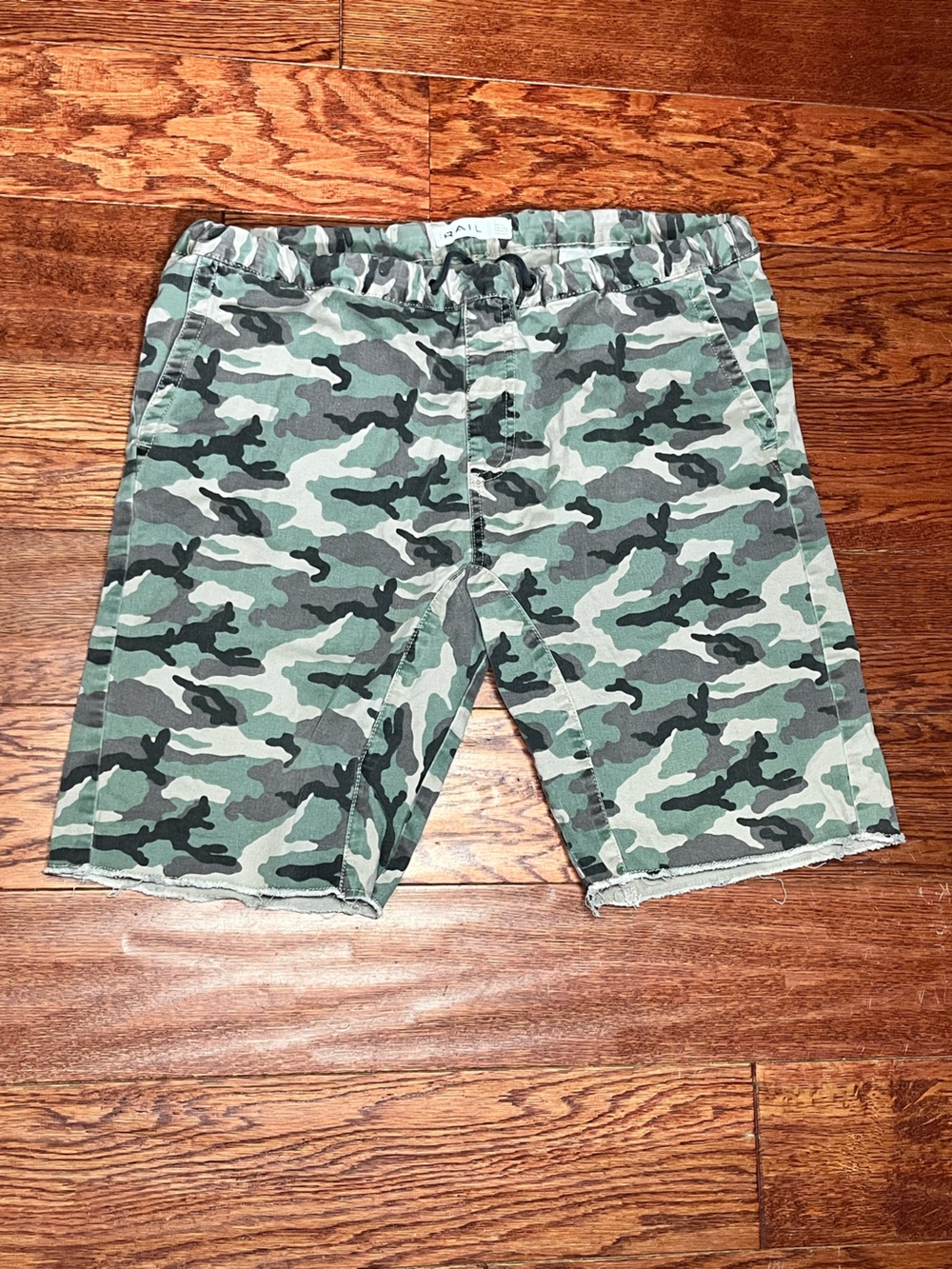 The Rail Men's Camo Green Elastic-Waist Shorts